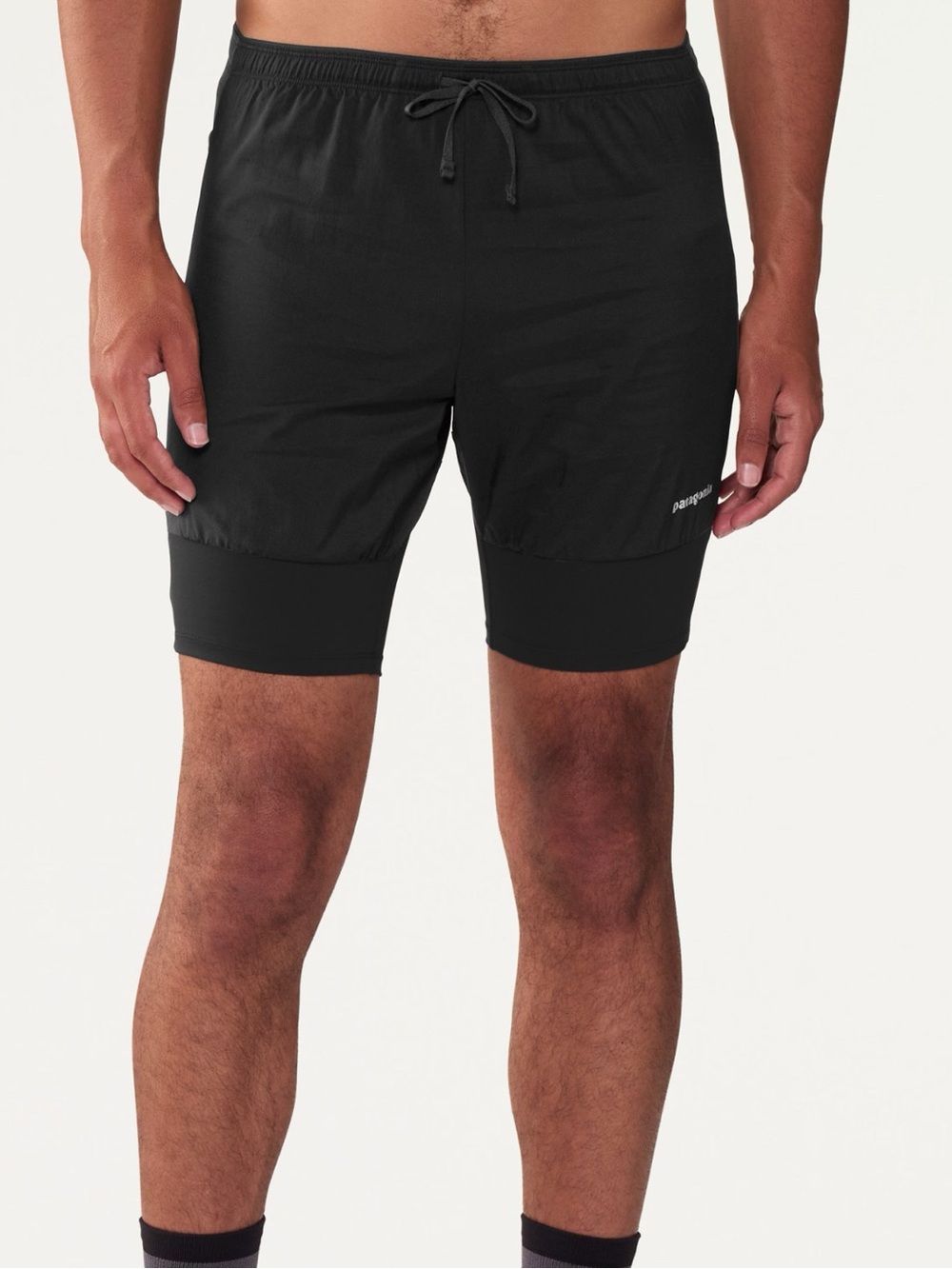 Patagonia Endless Run Shorts, Black Mountain Running Shorts, Athletic Workout